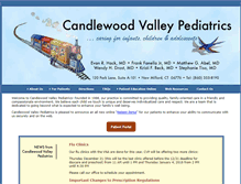 Tablet Screenshot of candlewoodvalleypediatrics.com